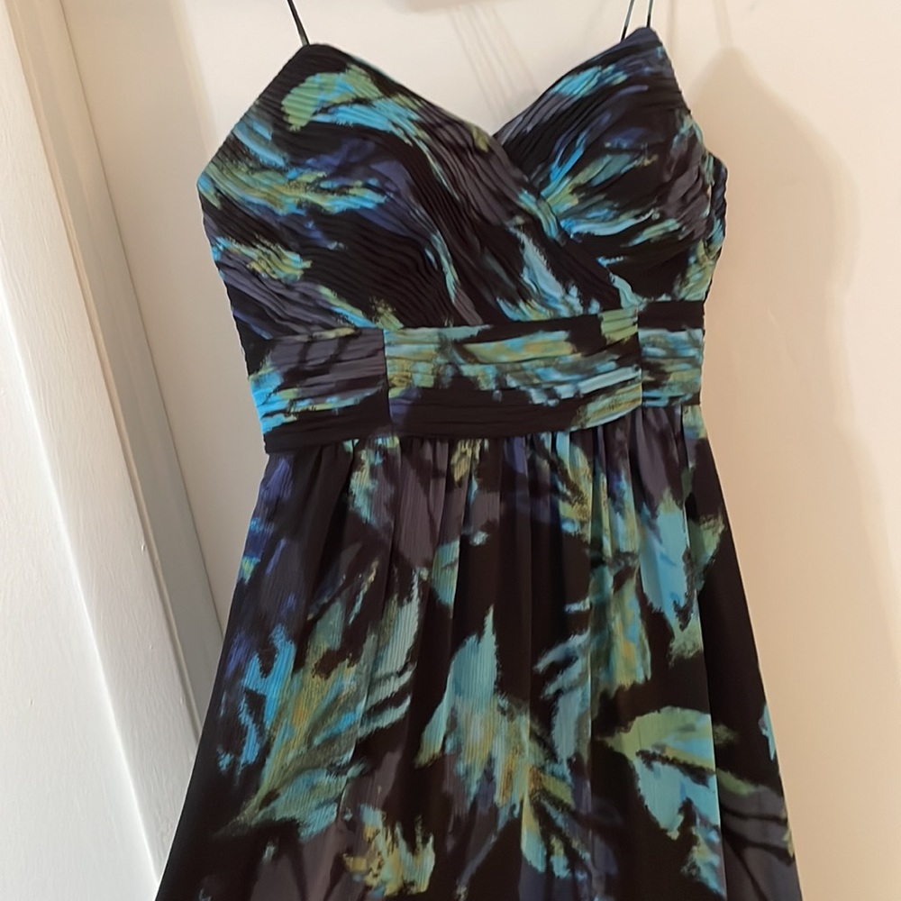 Banana Republic Black and Blue Maxi Dress